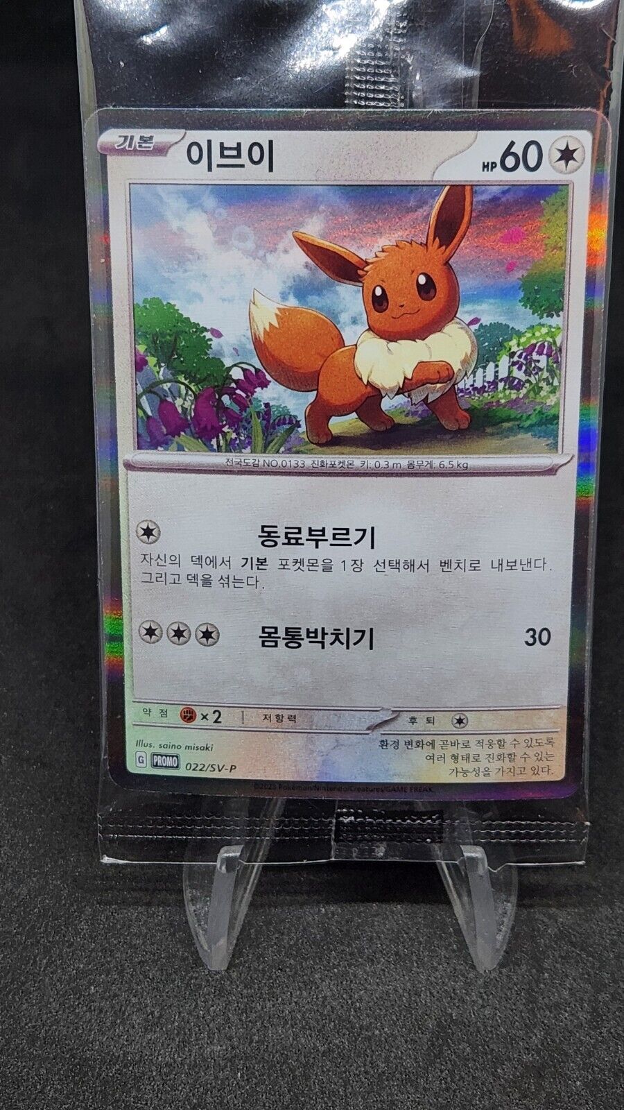 Eevee Promo 022/SV-P 2024 National Championships Participant Pokemon Korean seal